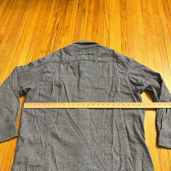 Duluth Flannel Shirt Mens Large Blue Heathered Button Up Long Sleeve - Picture 5 of 8